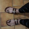 Sandales en cuir, TOUAREG couleur BOIS