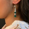 Boucles d'oreilles argent et double Aventurine