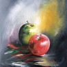 Pommes, peinture acrylique sur toile